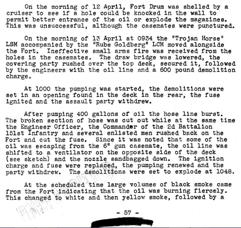 Fort Drum 1945 from CDSG & NARA Heritage Bn.